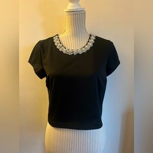 CLOSET CLEAR-OUT: Black short sleeve blouse